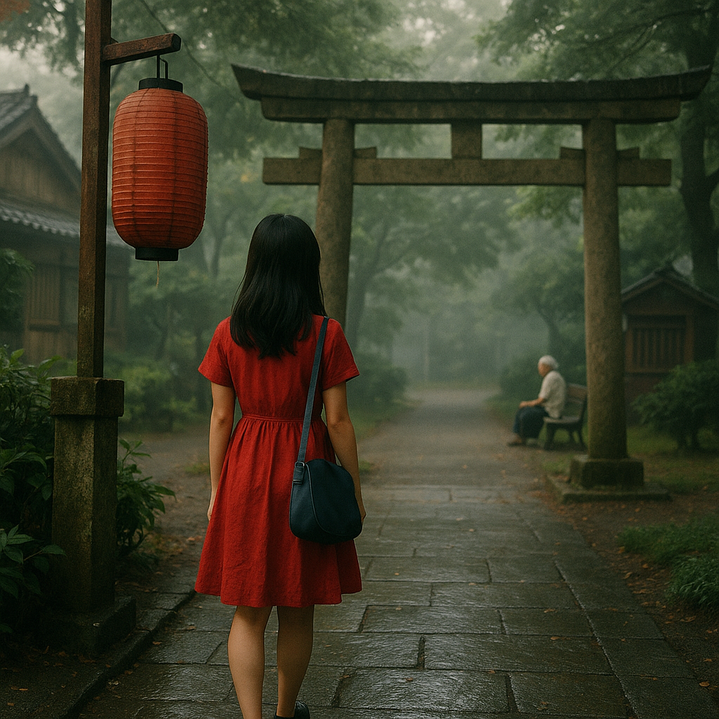 夏休み登校日と赤いワンピースの玲子（後）のイメージ