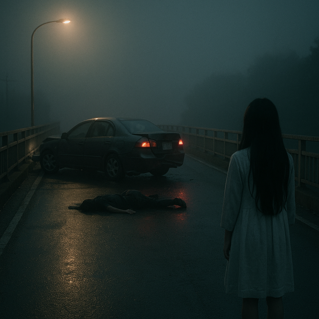 真夜中の陸橋のイメージ