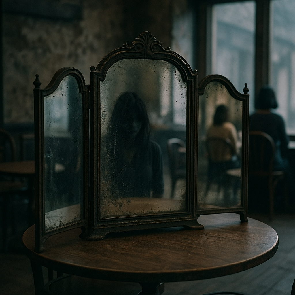 呪われた鏡の話のイメージ