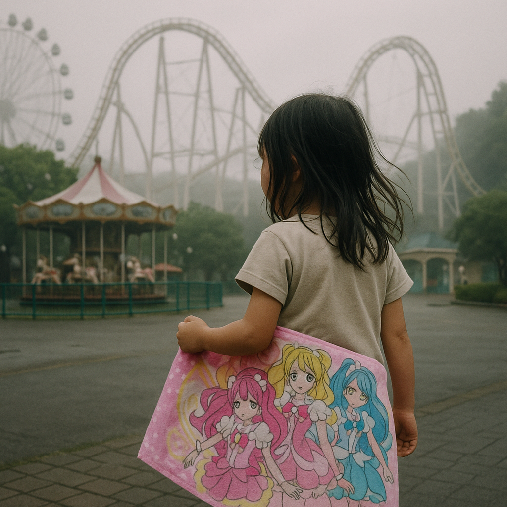 遊園地の少女のイメージ