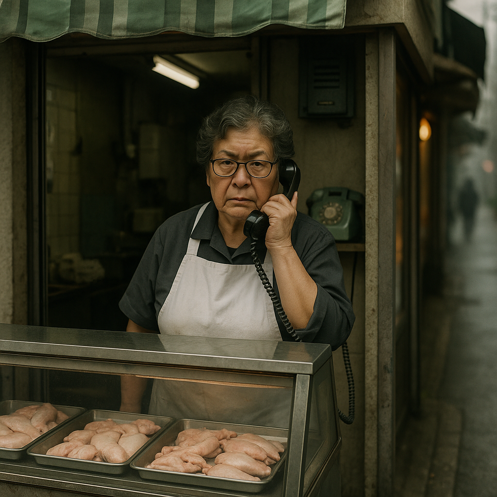 肉屋のおばさんのイメージ