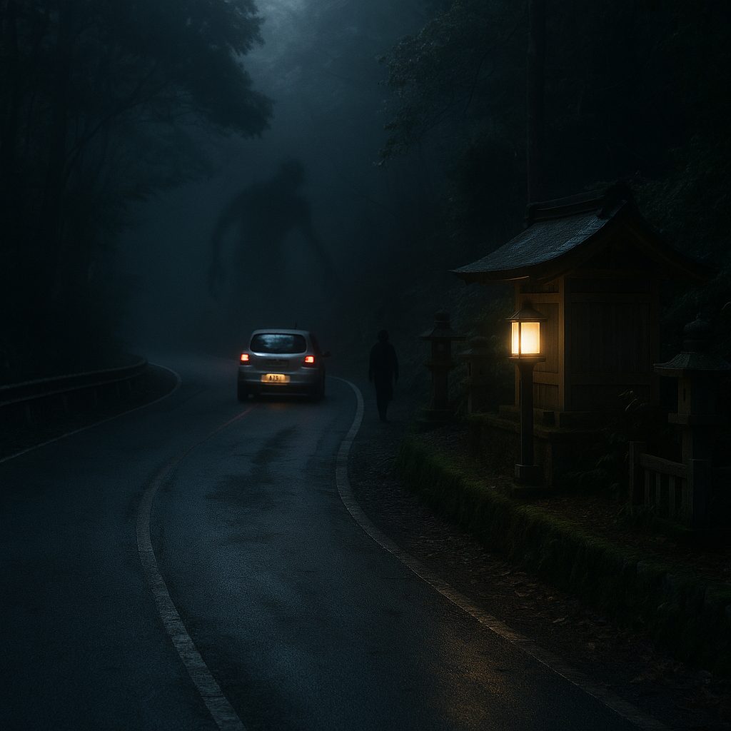 夜間の道の話のイメージ