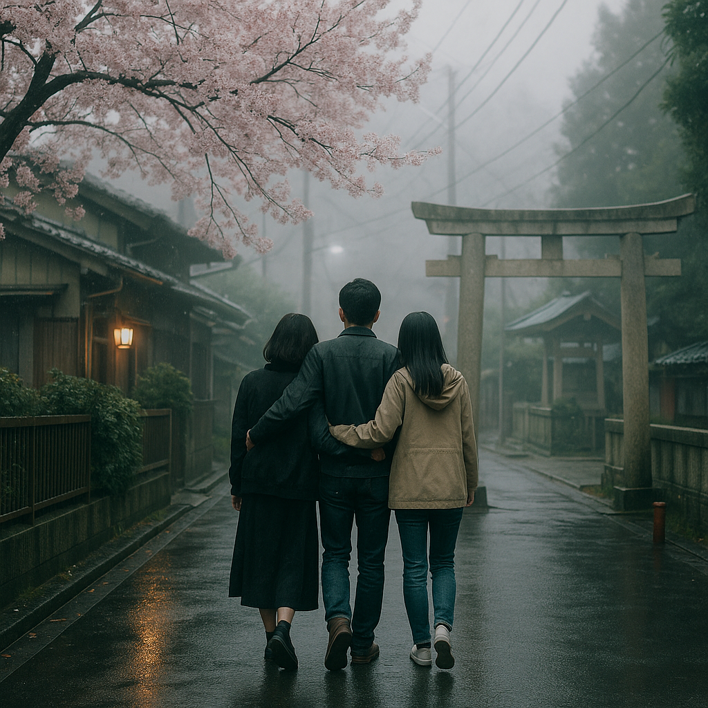 男1女2の3人組カップルのイメージ