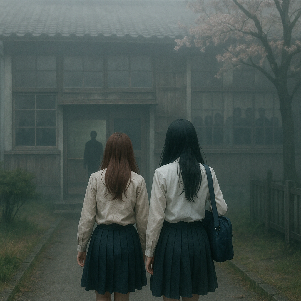 一方的な数学の教師に反発し口答えする舞歌と桜子のイメージ