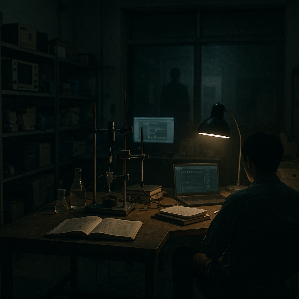 深夜の研究室のイメージ