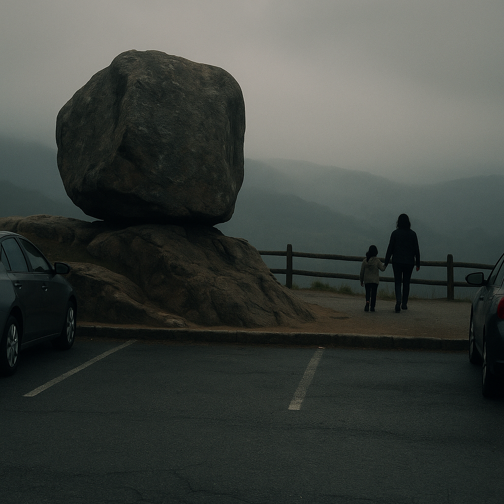 すれ違った親子連れのイメージ