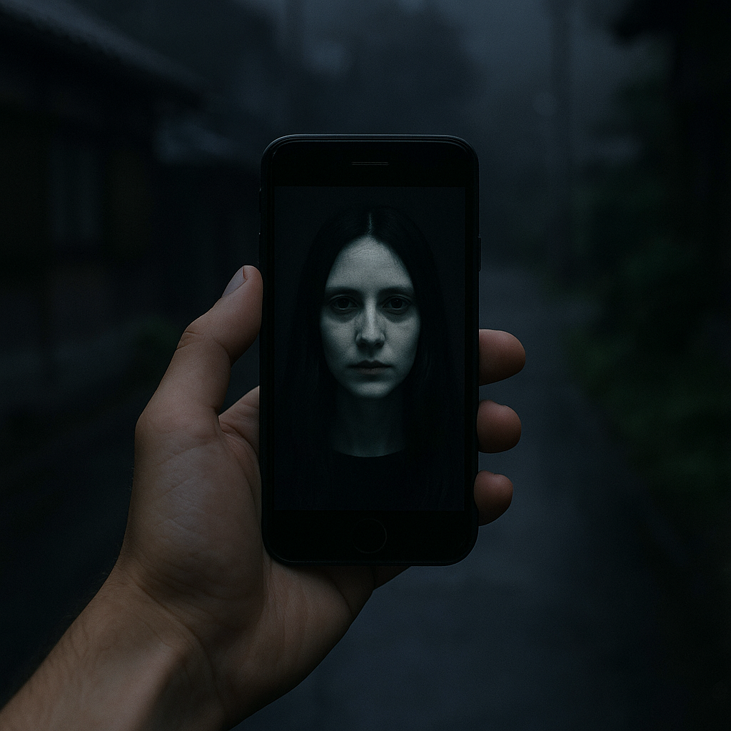 キーワード検査「女」→暗い背景の謎の女のイメージ