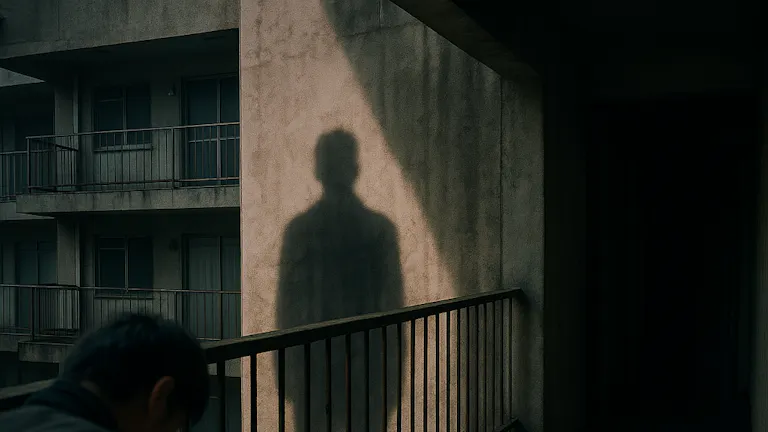 マンションの影