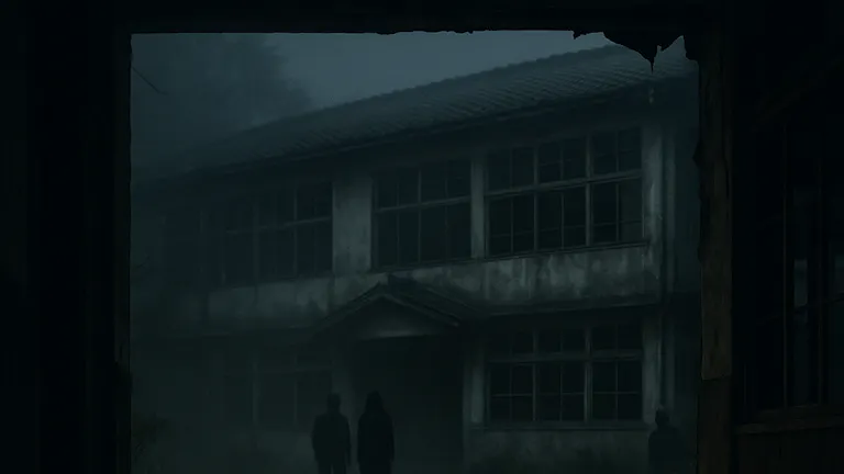 廃校での肝試し②「俺たち先帰るから!お前らよろしく