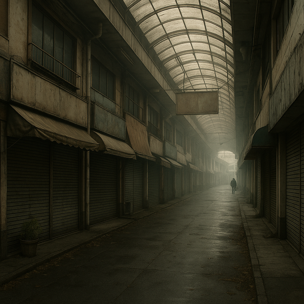 廃れた商店街のイメージ