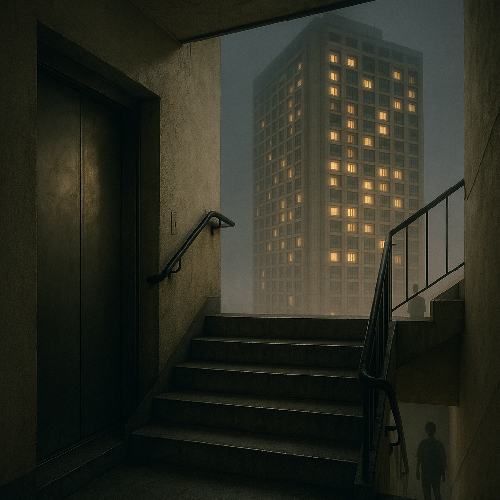 高層ホテルの階段話のイメージ