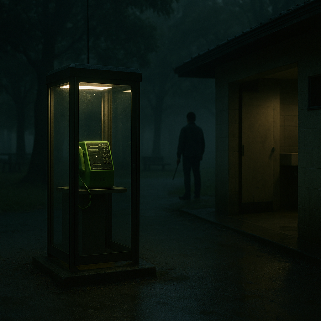 好奇心と恐怖心の公衆電話のイメージ