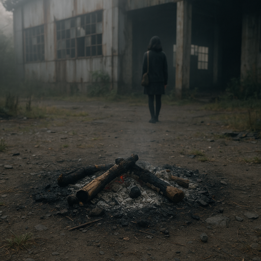 焚き火の跡のイメージ