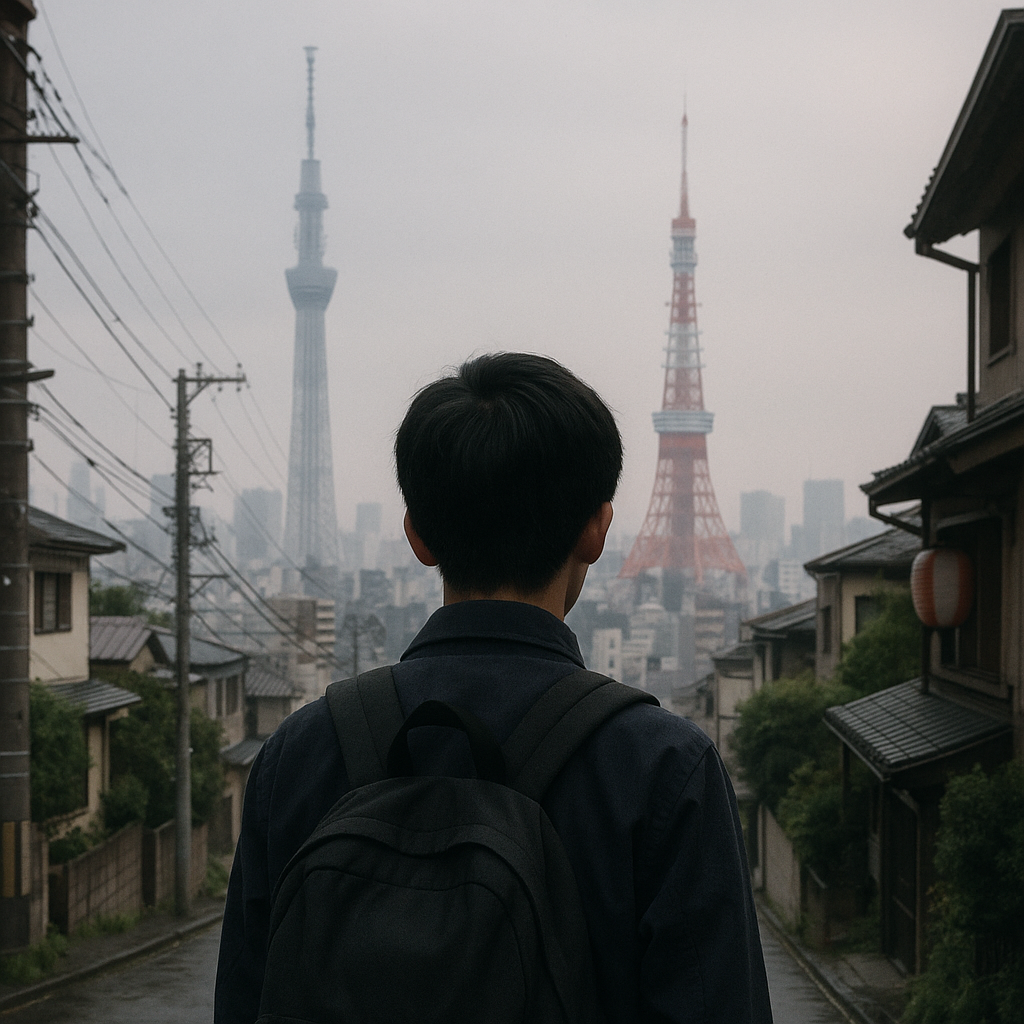 スカイツリーと東京タワーの見える景色のイメージ