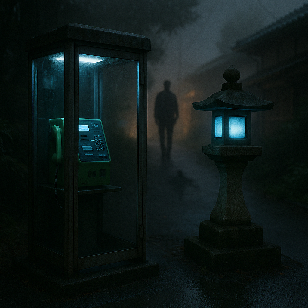 公衆電話の影のイメージ
