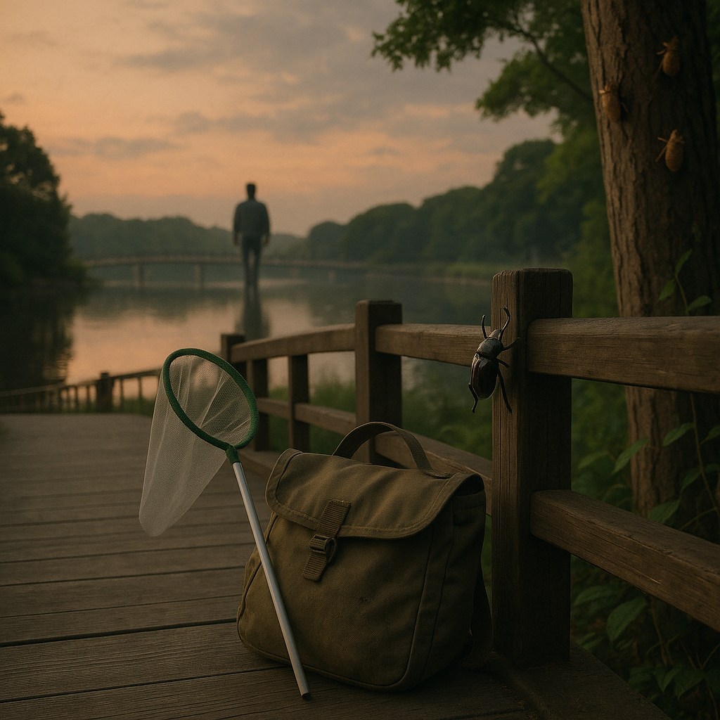 父と虫捕りのイメージ
