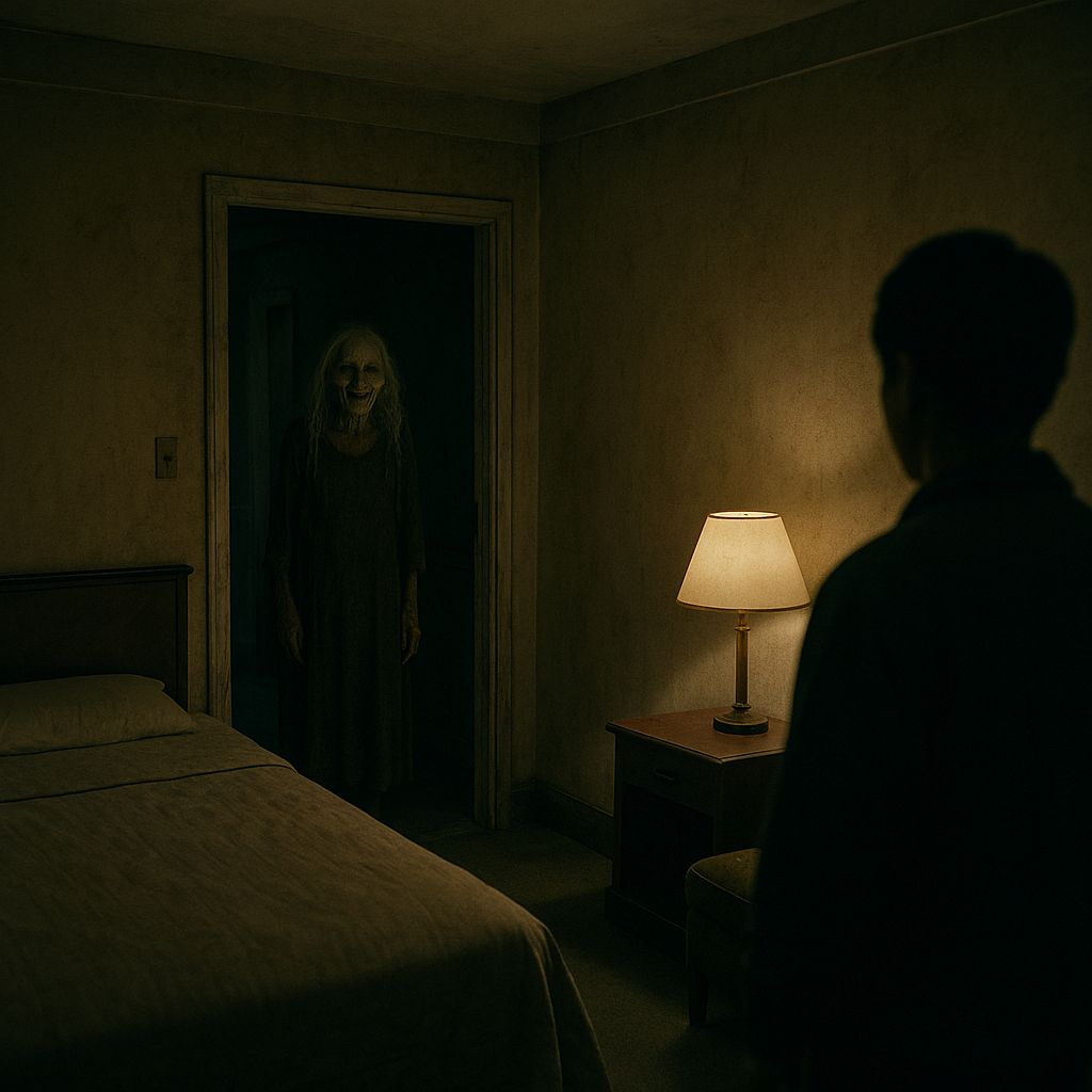 わざと心霊ホテルに泊まったら、真夜中シワシワの女がのイメージ
