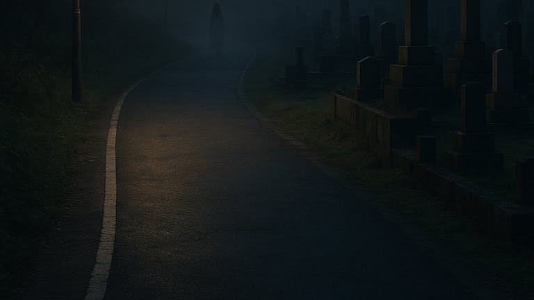 夜のマラソンコース