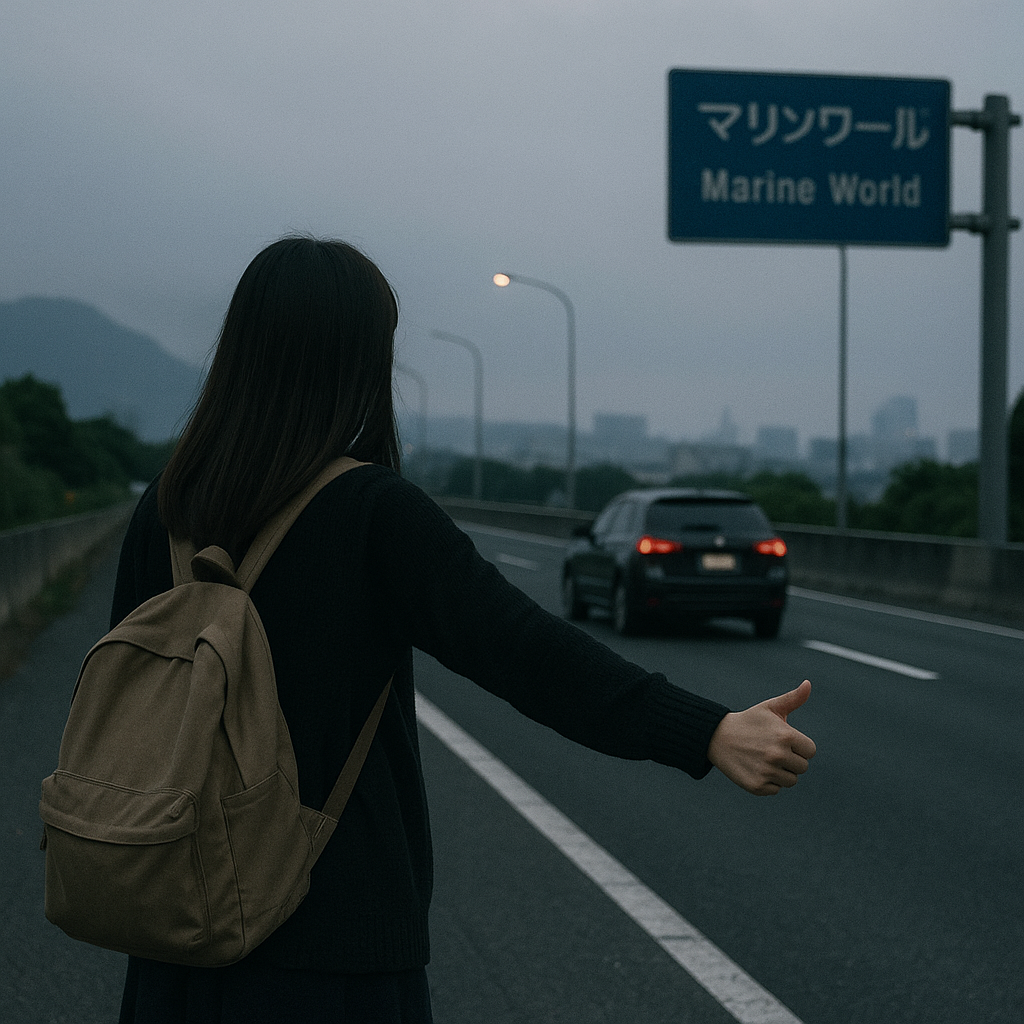 ヒッチハイク②（ドライブデートで高速道路を疾走）