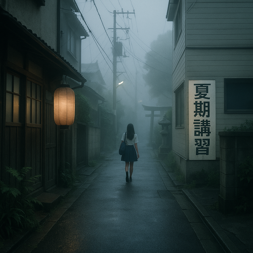 夏期講習会①（見知らぬ生徒達の中にただ1人）のイメージ