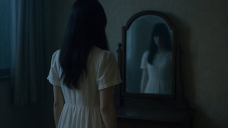 白いワンピースを着た女