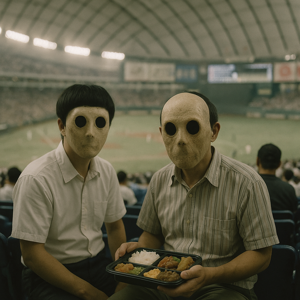 野球の試合にいた変な二人のイメージ