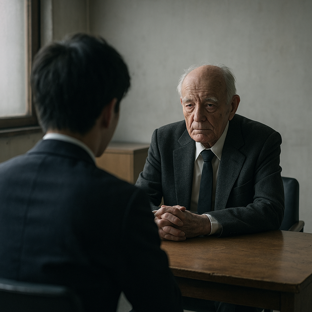 面接をしてくれた謎の高齢男性のイメージ