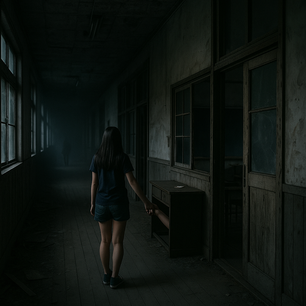 廃校での肝試し③（未帆「ねえ？手を繋がない？」）