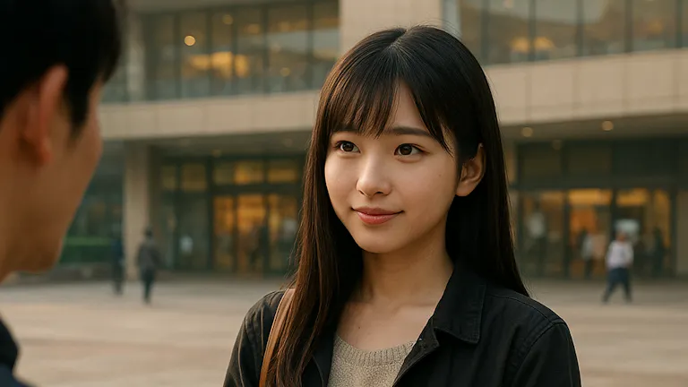 友達の妹⑥(モール前の広場で紗季に告白)