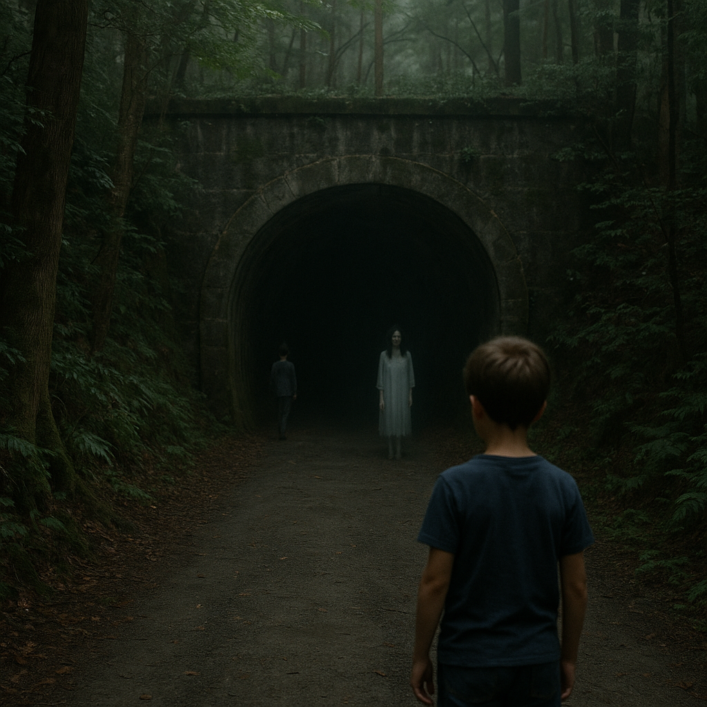 森の中のトンネル