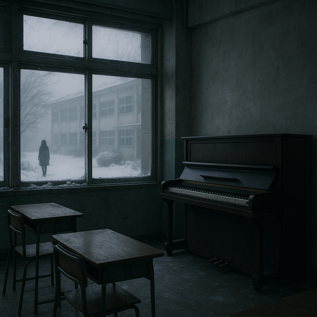 冬の学校で出会いました。のイメージ