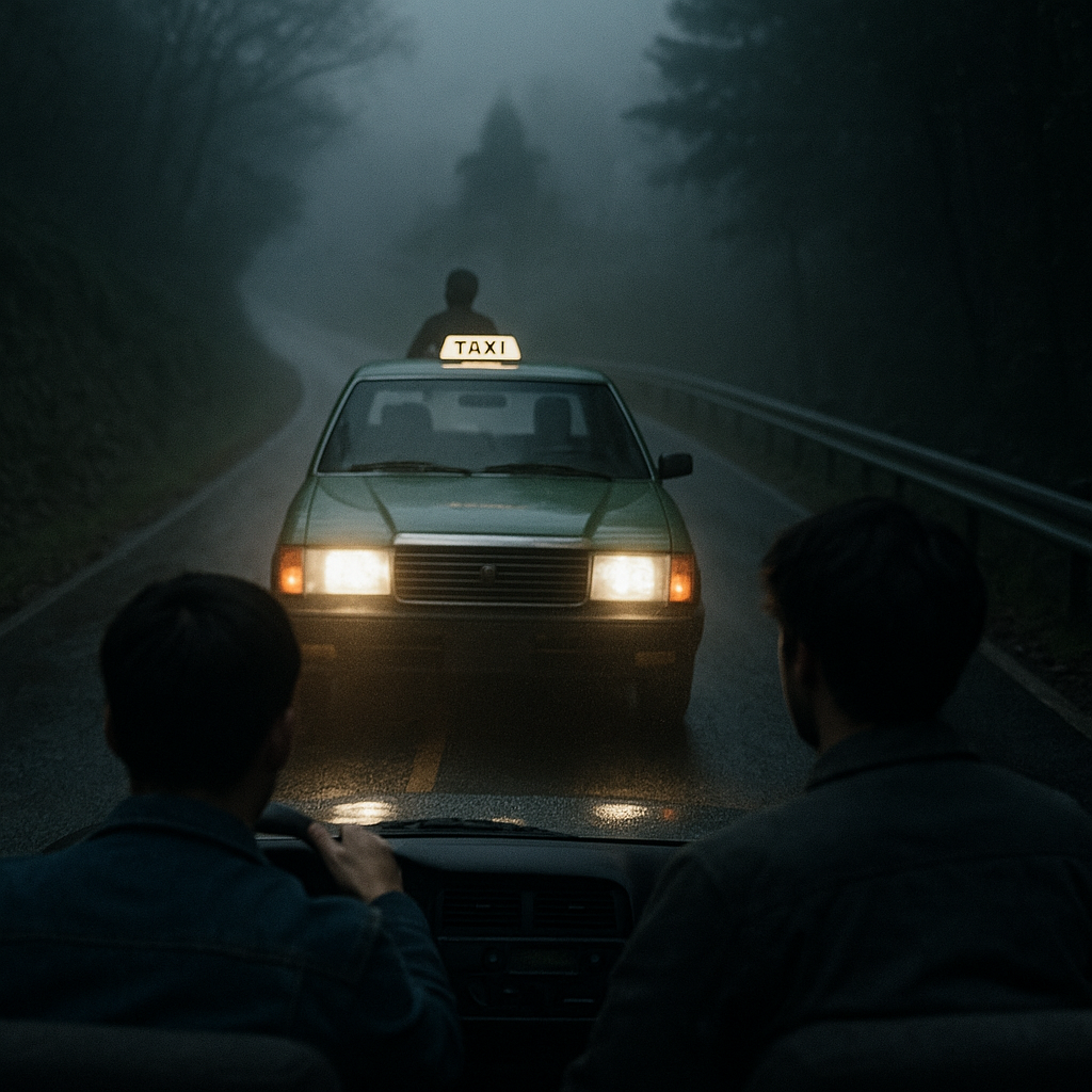 ついてくるタクシーのイメージ