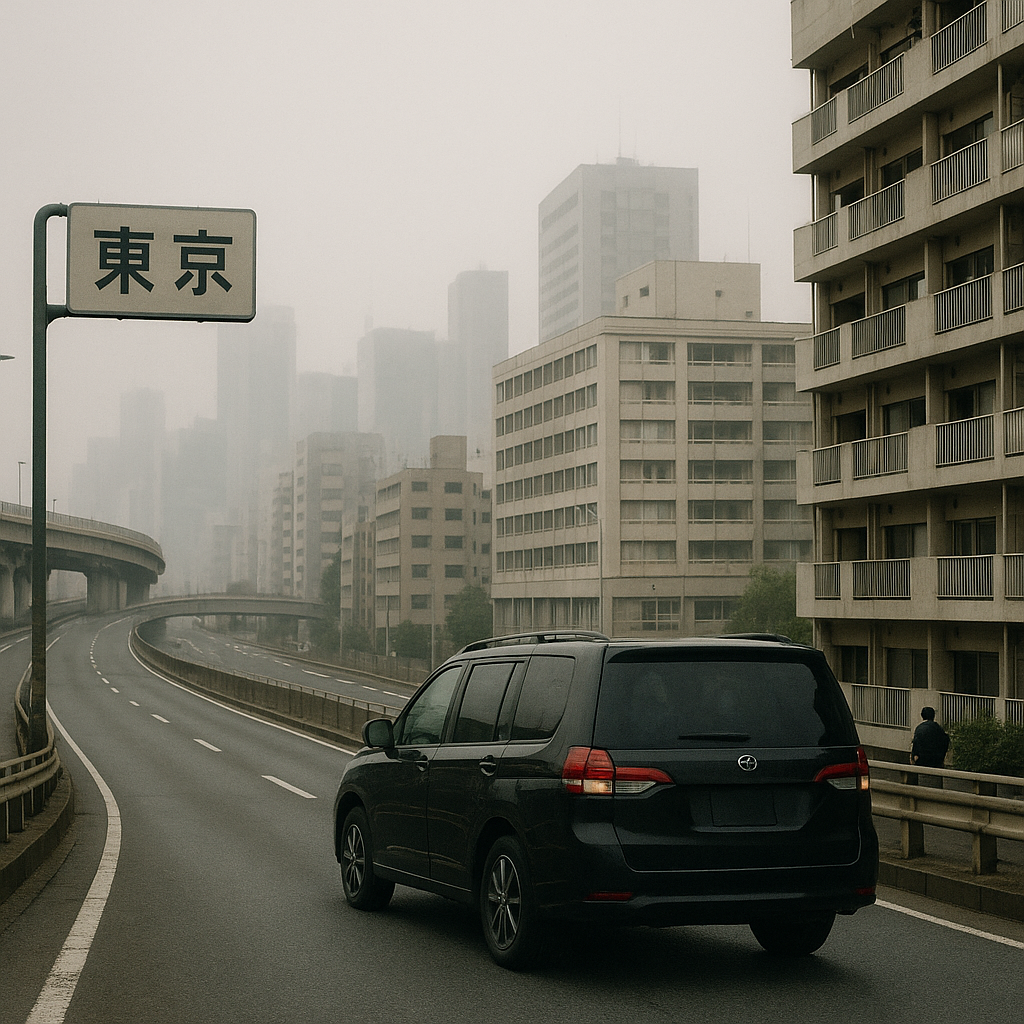 高速道路を飛ばし、いざ東京へのイメージ