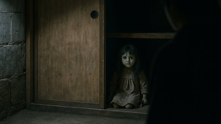 押し入れの中の影