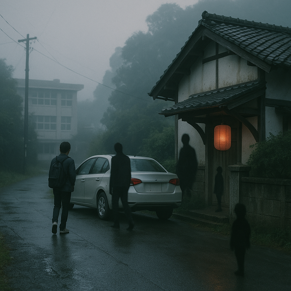 友達についていった人影のイメージ