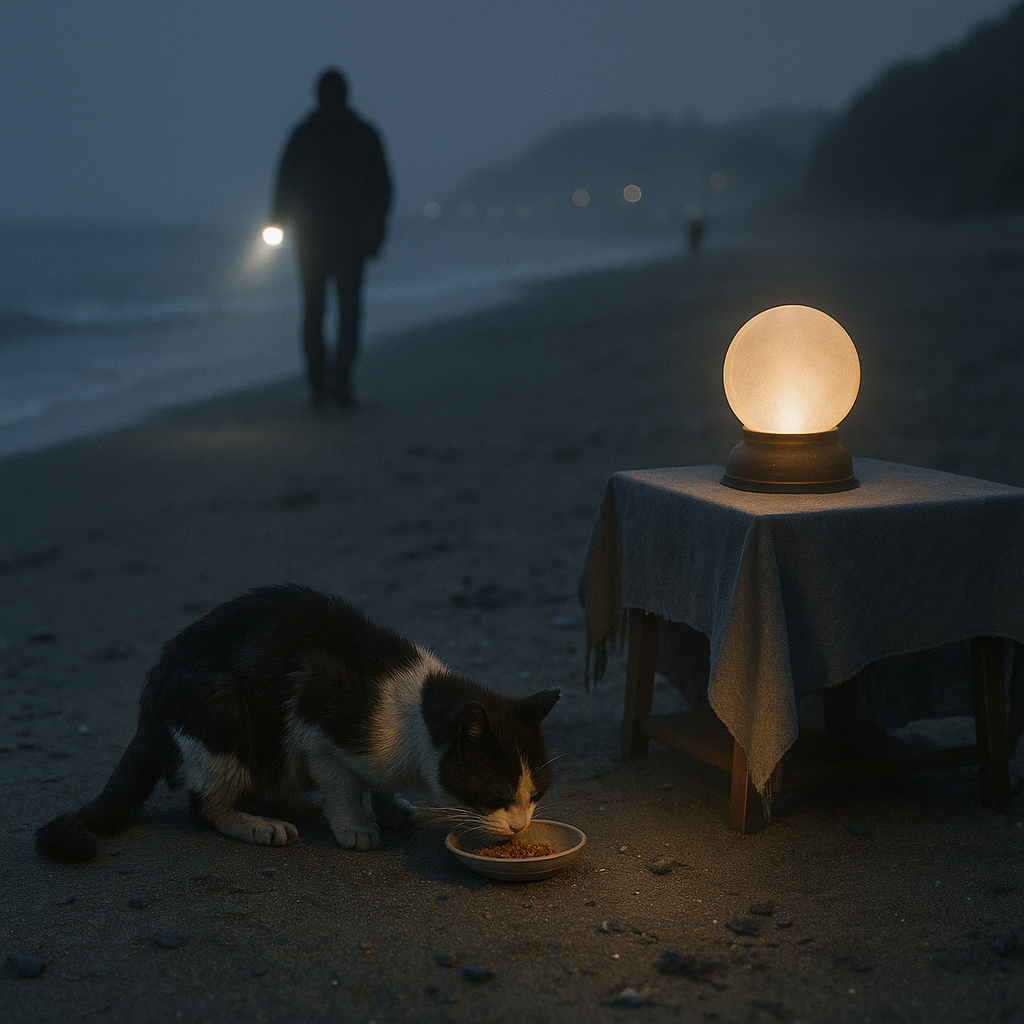 海辺の夜間捜索のイメージ