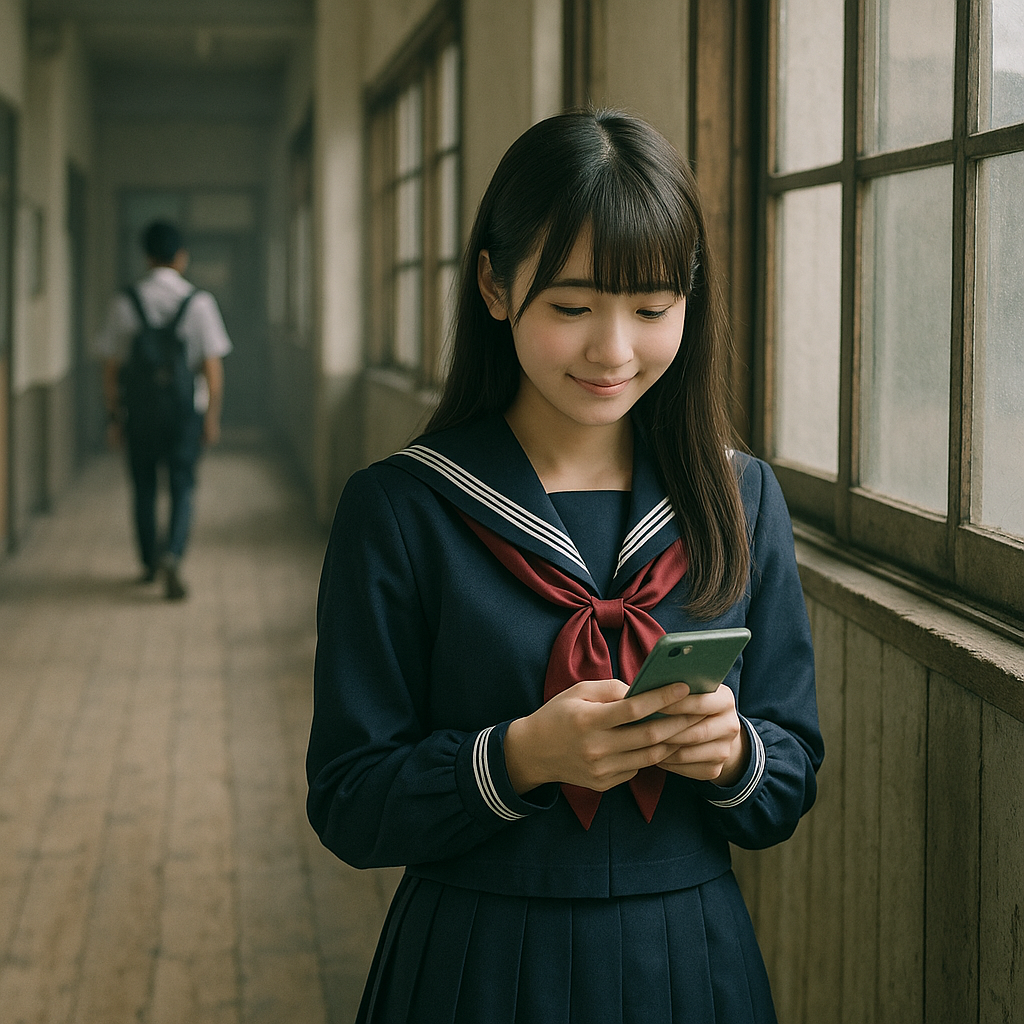 同じ校舎で③（唯香と初めて顔を合わせた）のイメージ