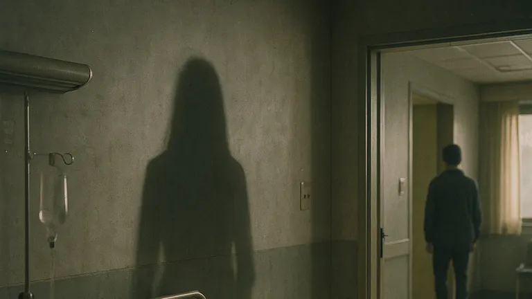 祖父の病室の影