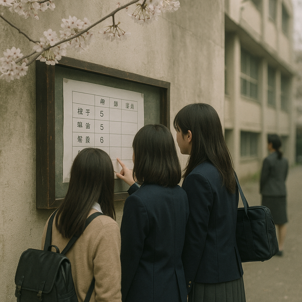 新クラス発表のイメージ