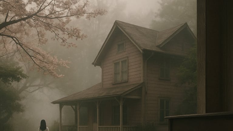 チョーカーを身につけた白いワンピースの少女