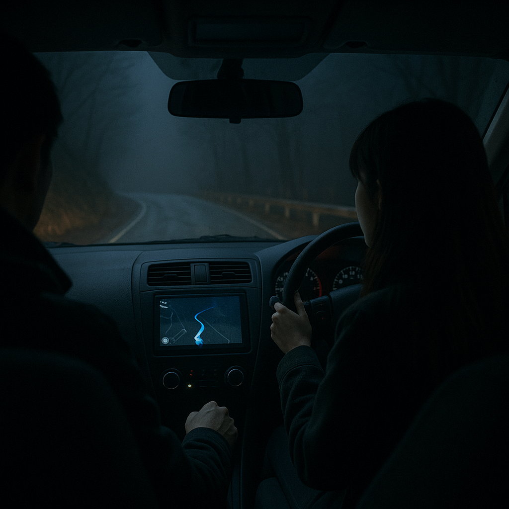 深夜のドライブのイメージ