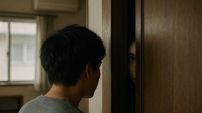 隙間からの視線