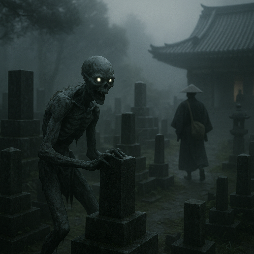 お墓の化け物のイメージ