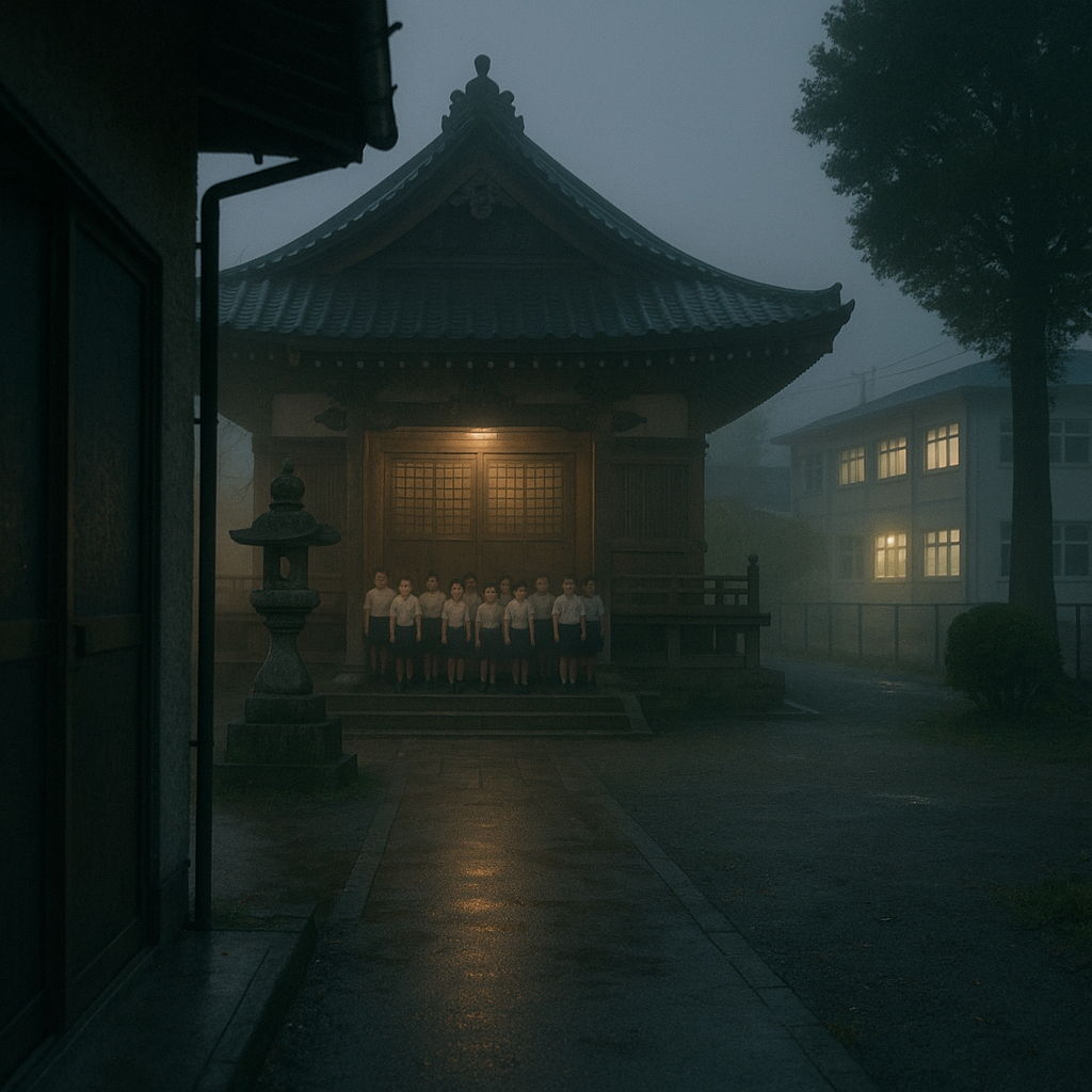 並んで見ている