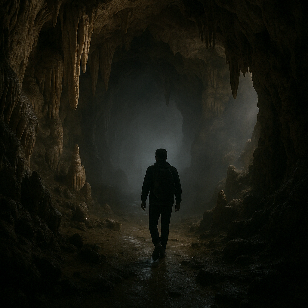 鍾乳洞の足音のイメージ