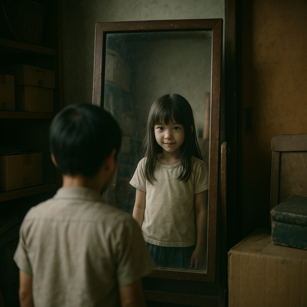 鏡の中のナナちゃんのイメージ