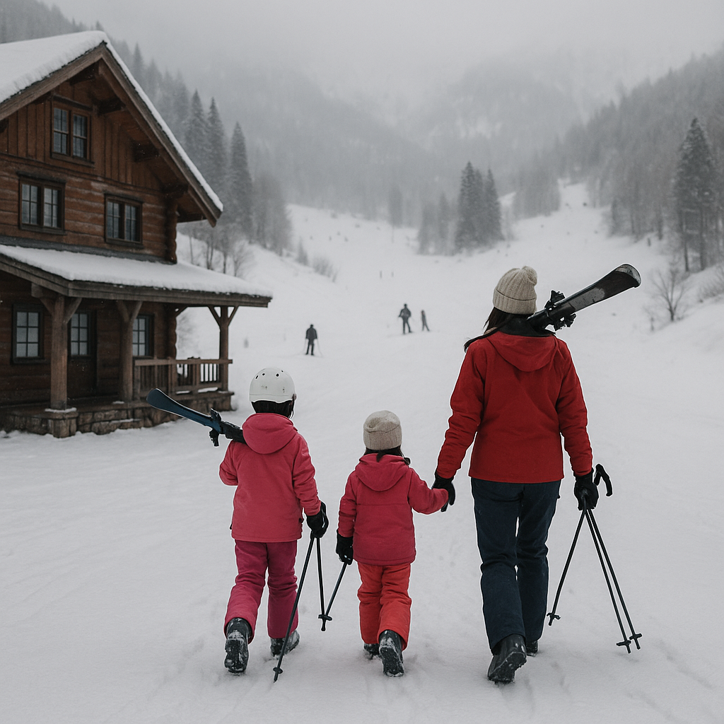 スキー①（親子三世代スキーの家系）のイメージ