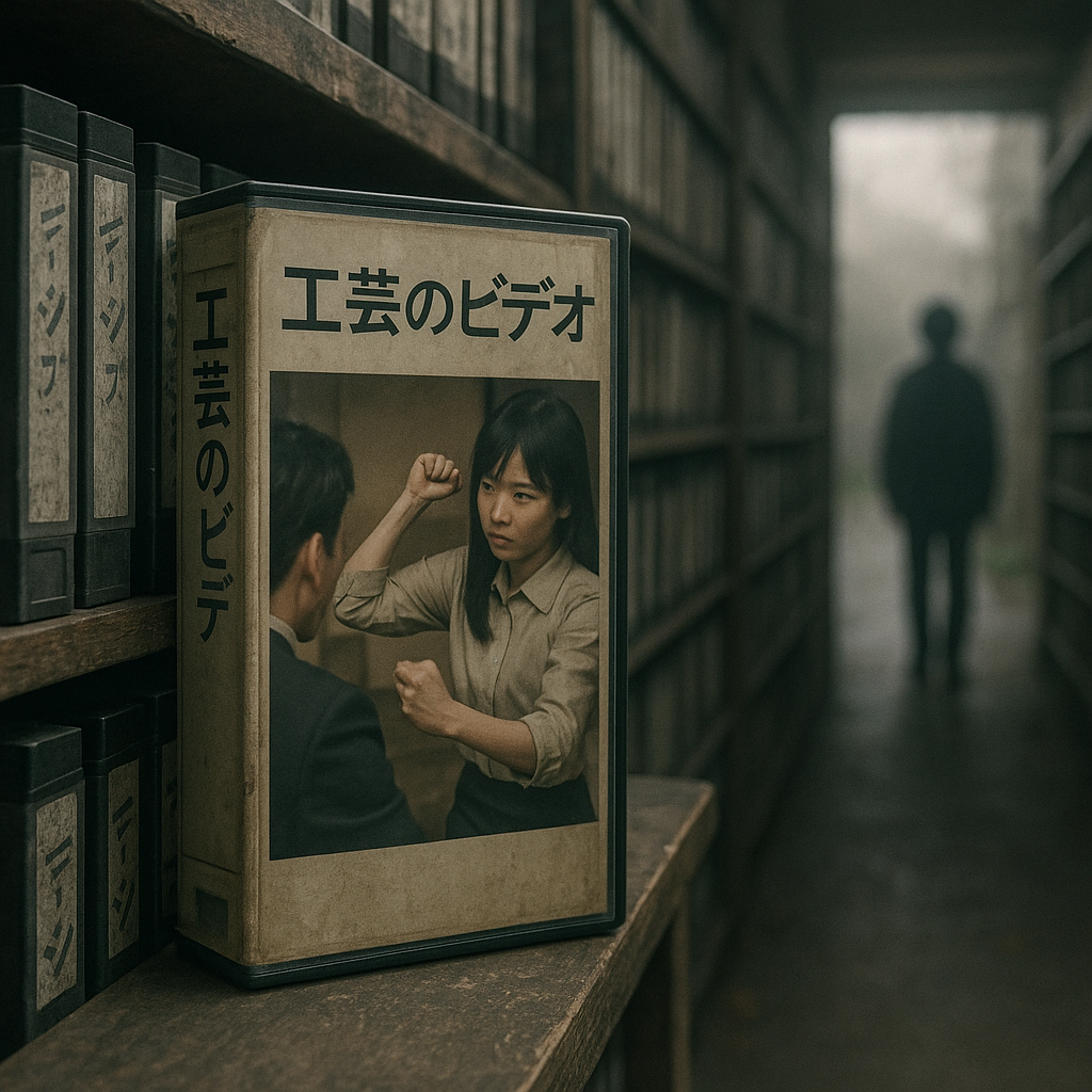 「工芸のビデオ」と女の子