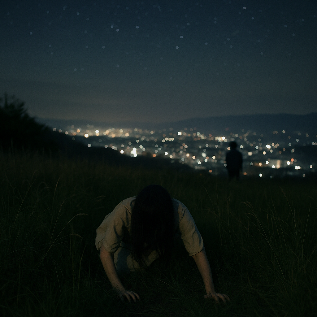 草むらの女？のイメージ