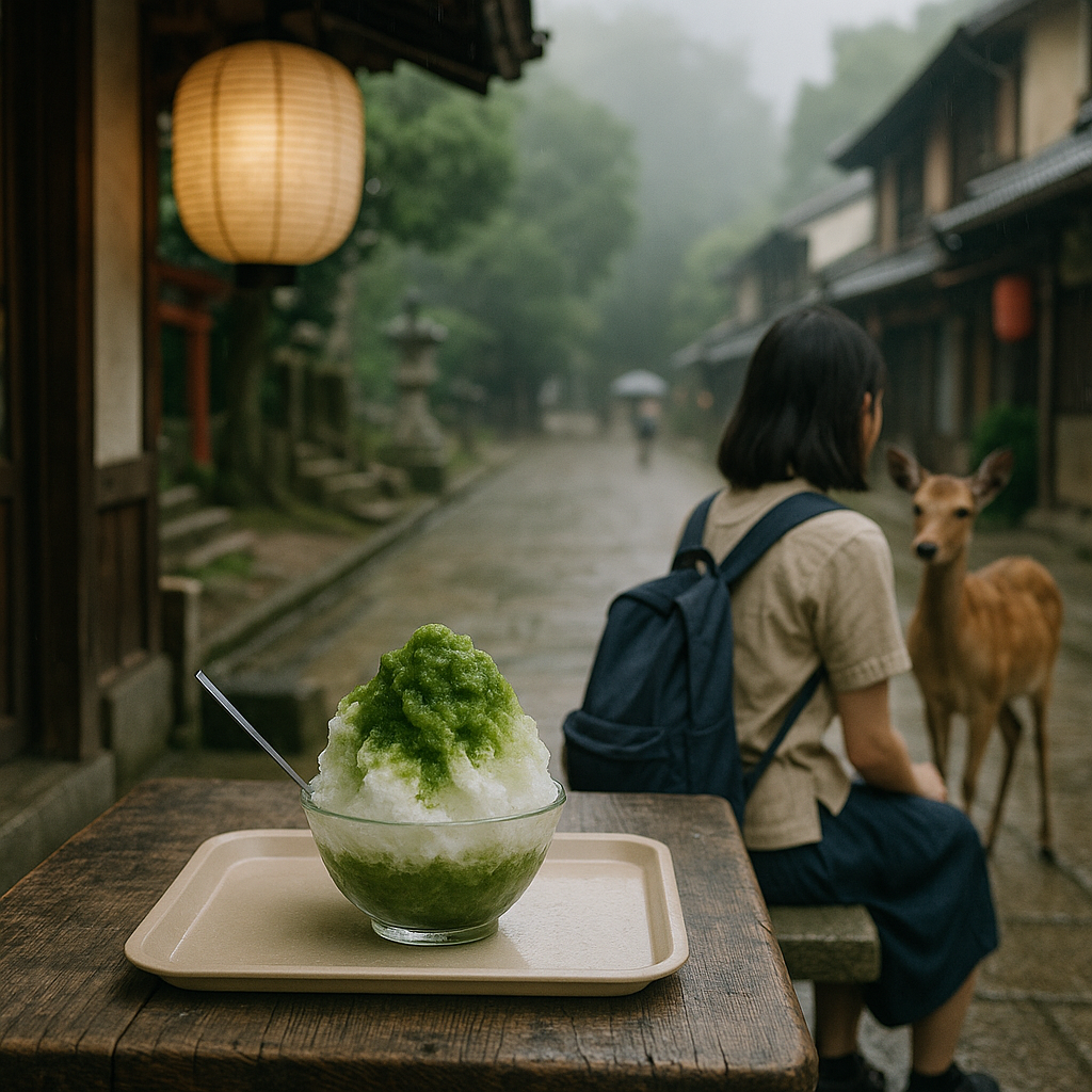 修学旅行②（奈良でかき氷を茉莉子と2人で食べた）のイメージ